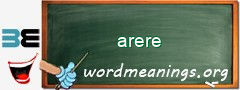 WordMeaning blackboard for arere
